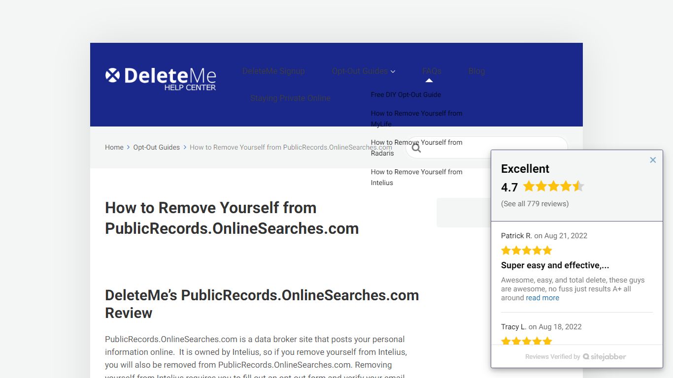 How to Remove Yourself from PublicRecords.OnlineSearches.com